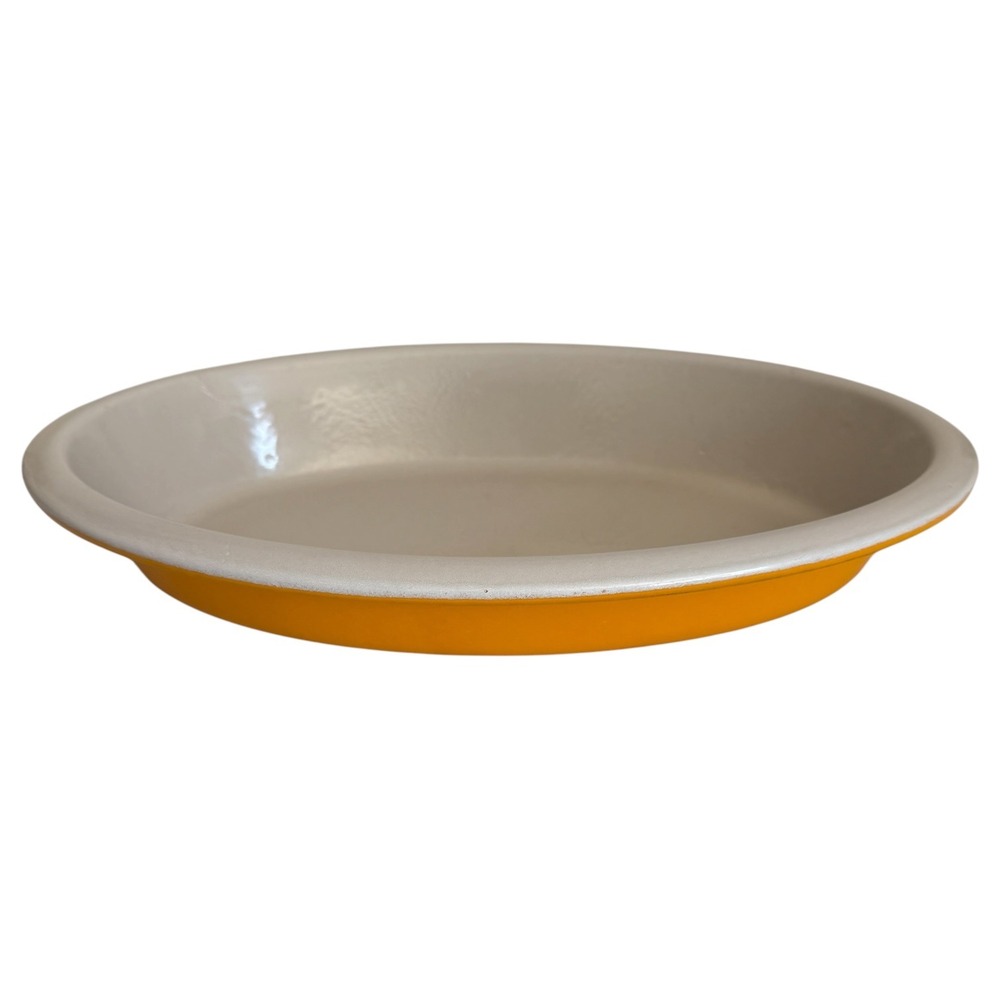 Vintage Le Creuset Au Gratin Baking Dish Enamel Cast Iron Orange Oval France #24